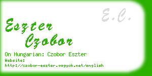 eszter czobor business card